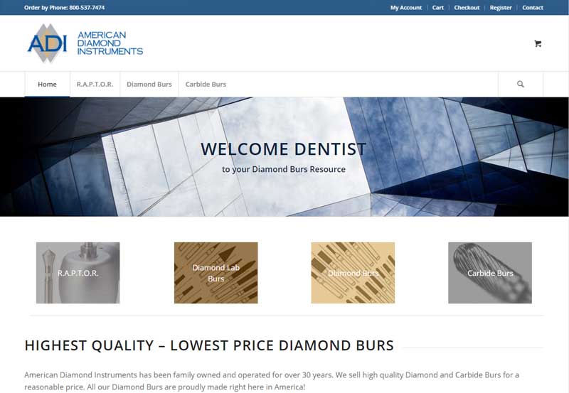 Medical Web Design Portfolio American Diamond Instruments Medical Web Design Portfolio American Diamond Instruments