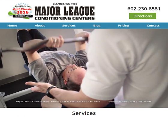 Web Design Portfolio Major League Conditioning
