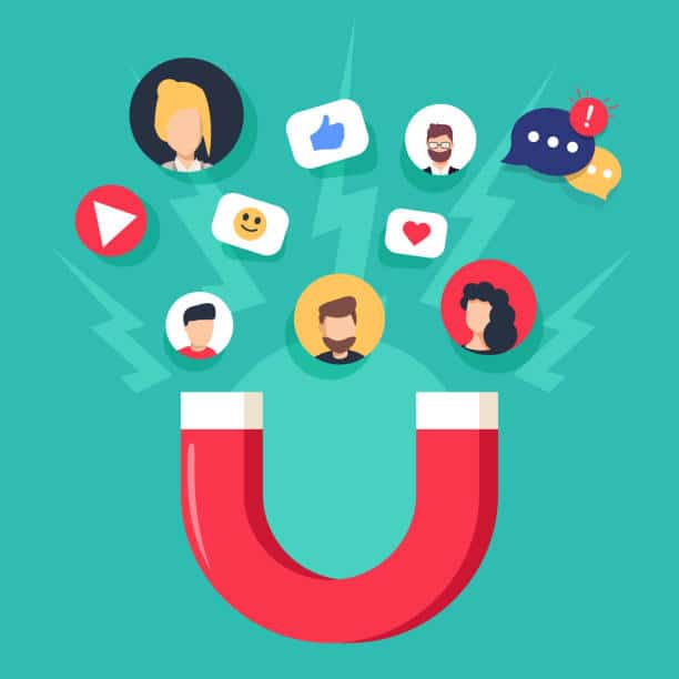 social media magnet graphic