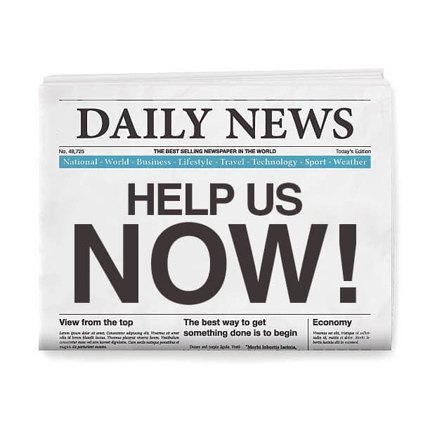 daily news newspaper graphic help us
