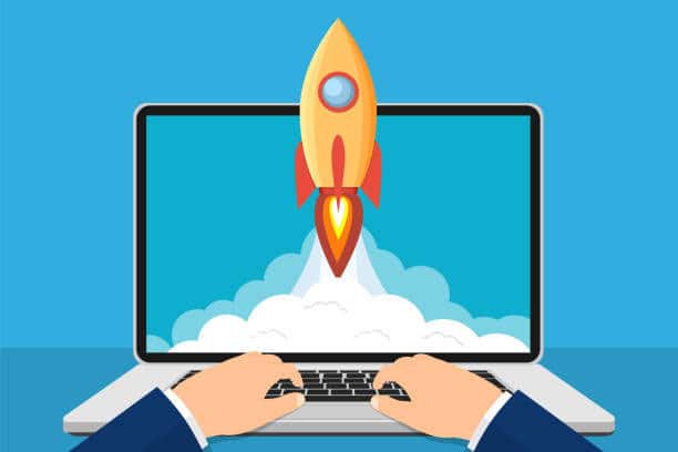 website spead rocket graphic