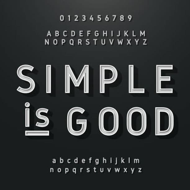 use simple font graphic