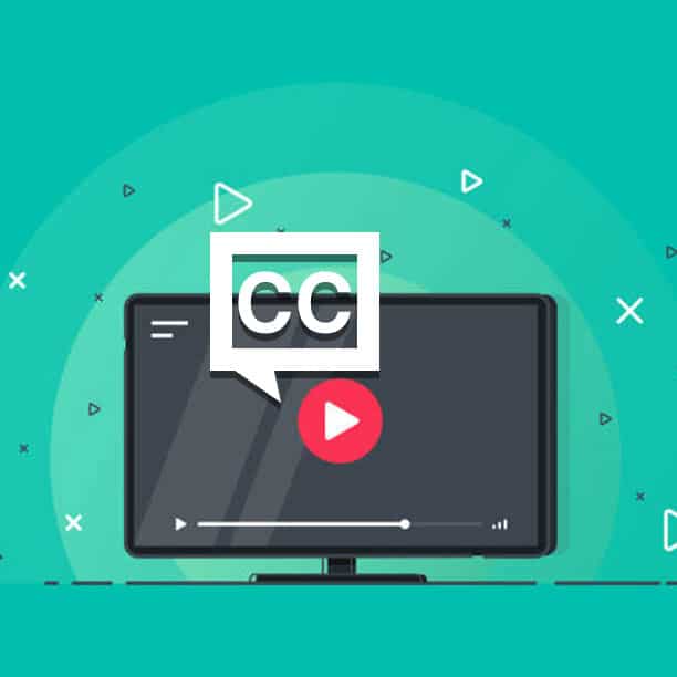 video closed captioning graphic