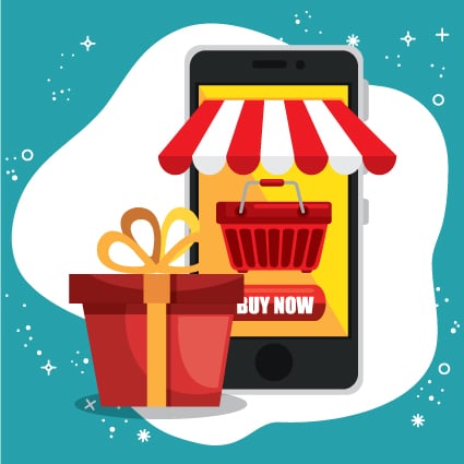 Buy now mobile cartoon