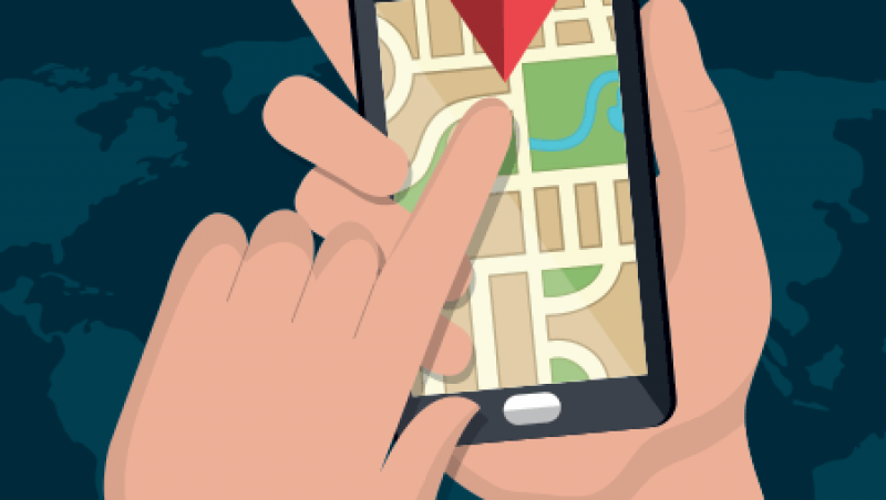 Geo-Fencing geofencing cartoon example