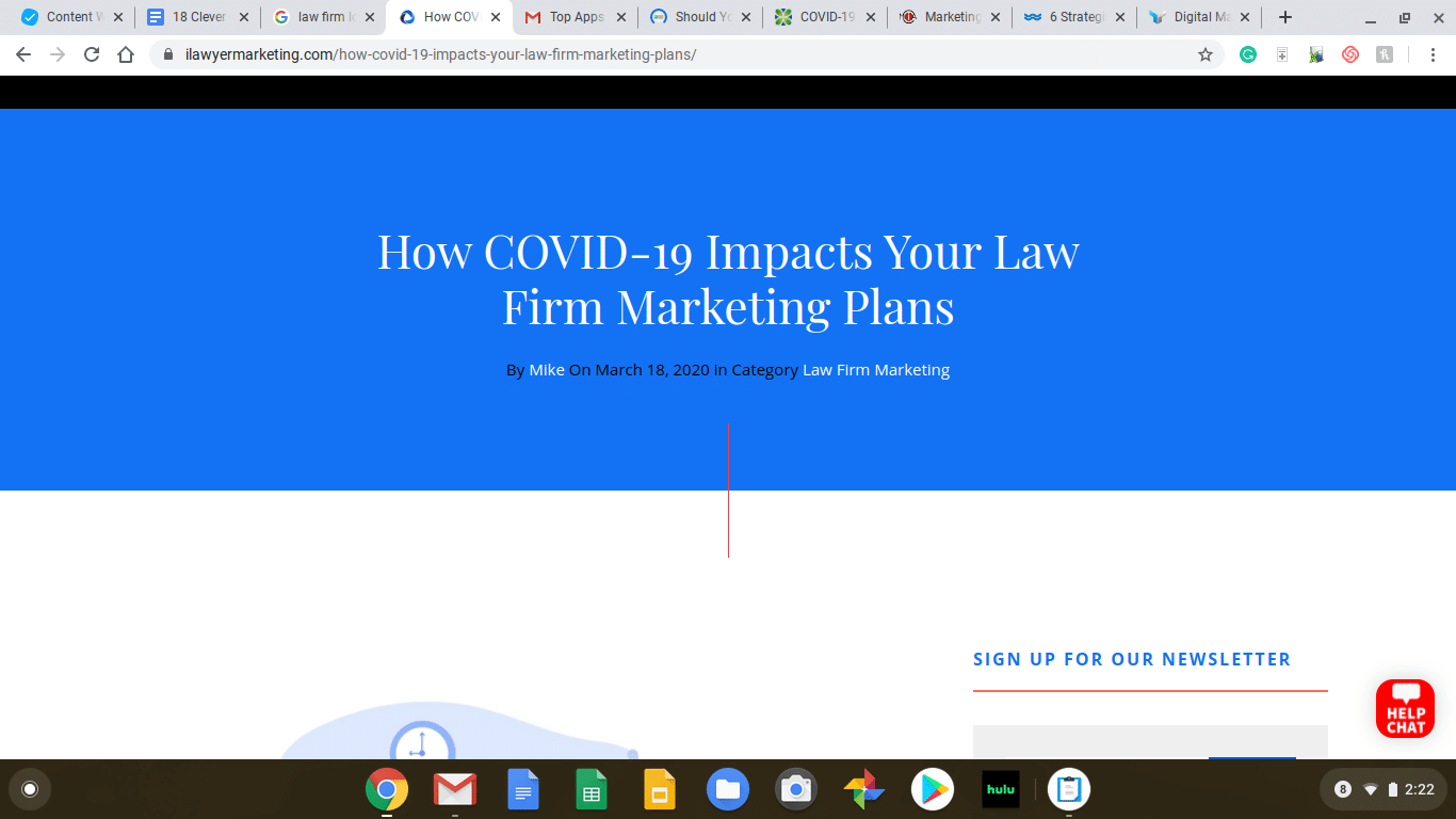 Lawfirm website snapshot