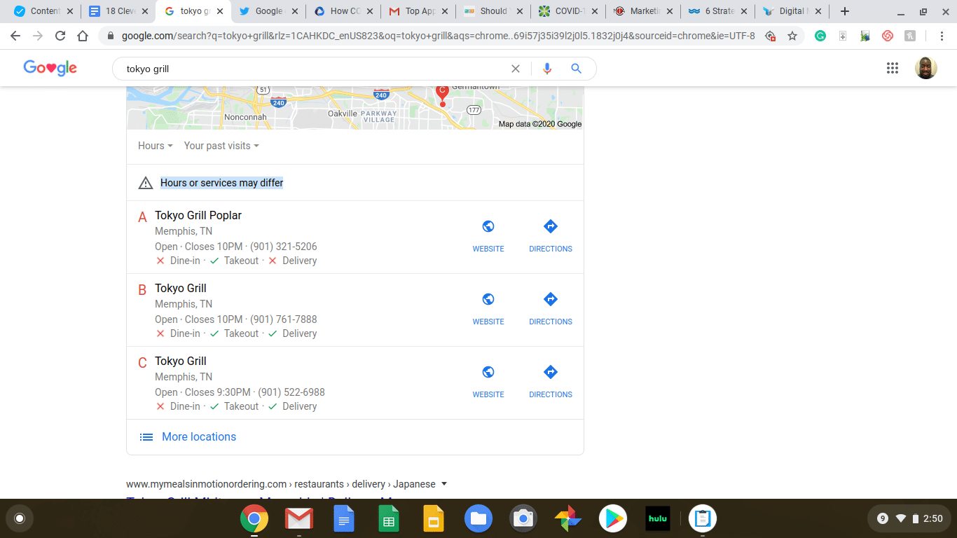 Google listing screenshot