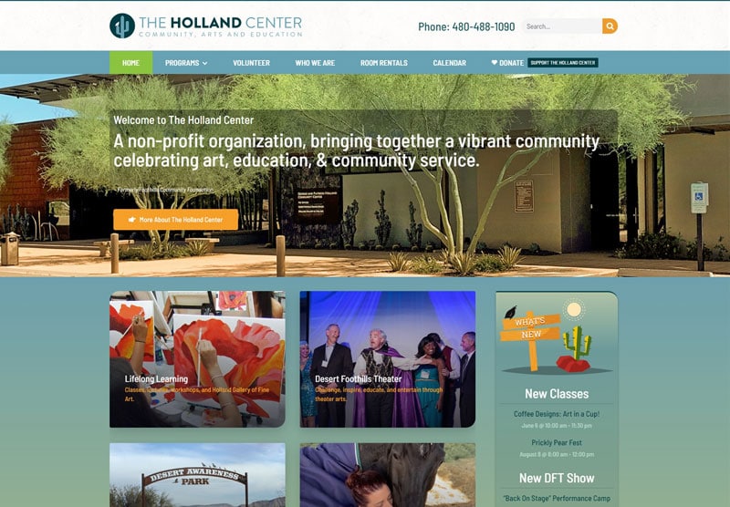 portfolio-holland-center-browser The Holland ceneter desktop snapshot
