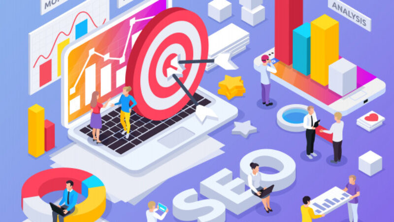 seo-isometric-concept-with-monitoring-traffic-symbols-isolated_1284-32006
